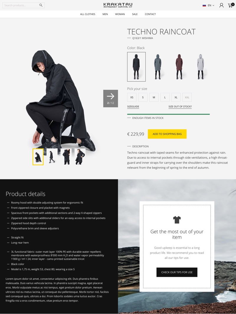 Screenshot krakatau website