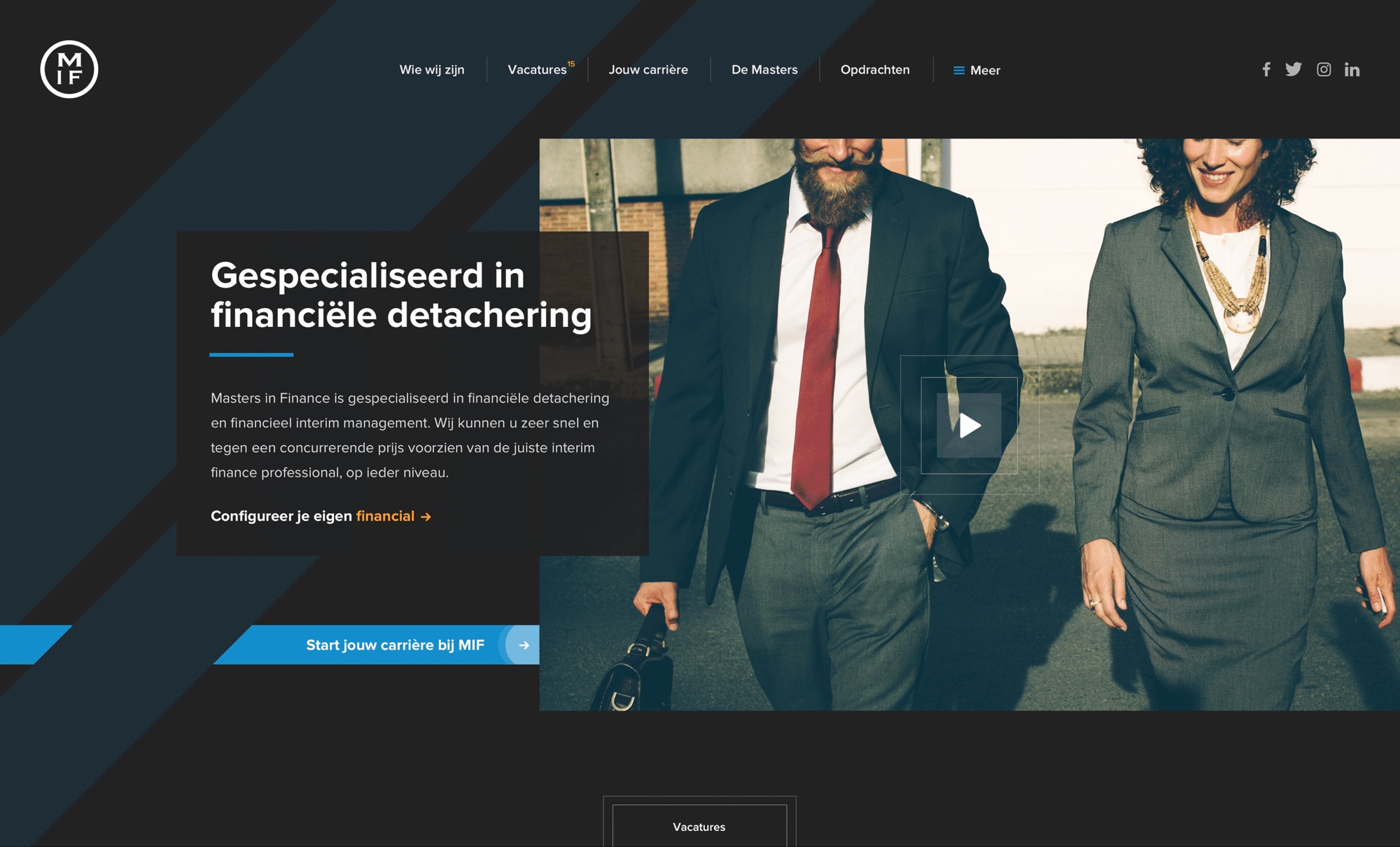 Masters in Finance website